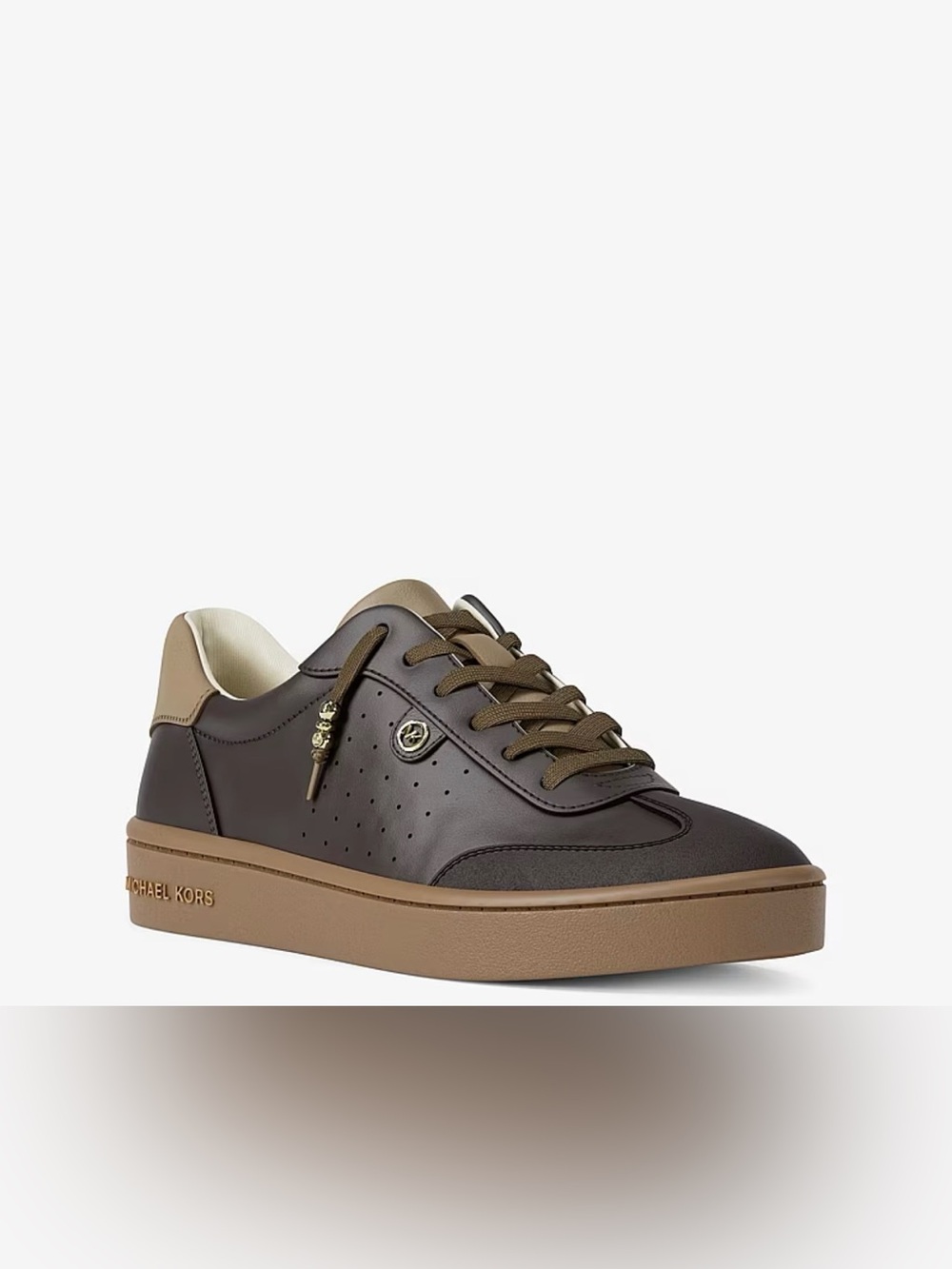 Michael Kors Scotty chocolate Leather Sneakers